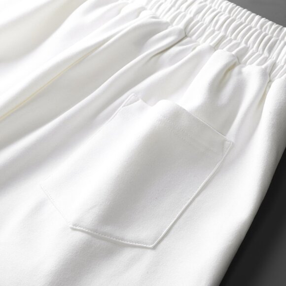 Casablanca White Graphic-Print Drawstring Athletic Shorts - Picture 6 of 8